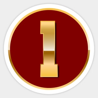 Gold Number 1 Sticker